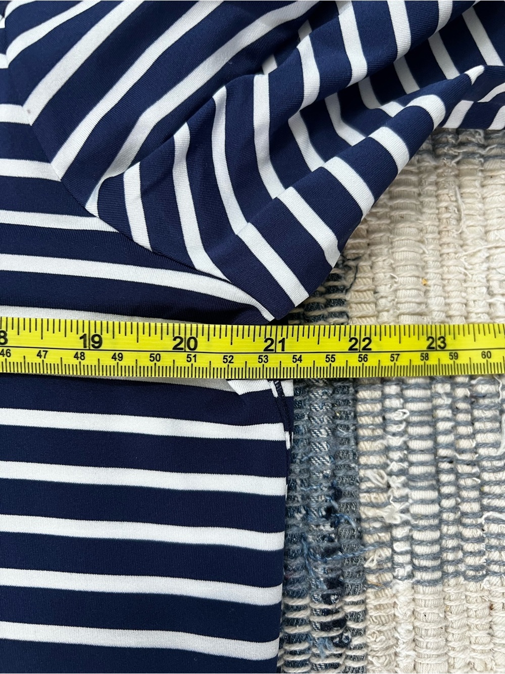 Vineyard Vines Sankaty Navy White Striped Quarter Zip Pullover - Picture 10 of 11
